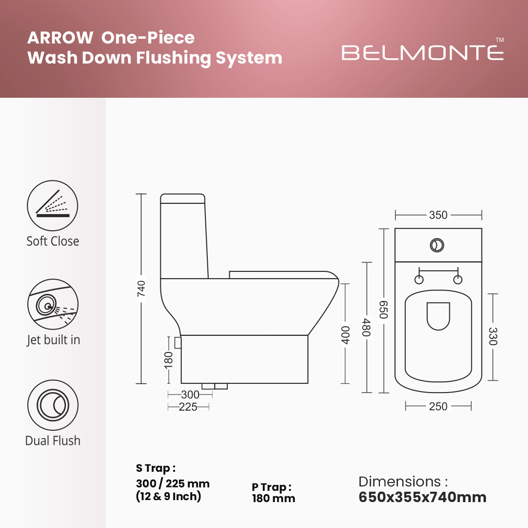 Ceramic Commode Toilet (Arrow)