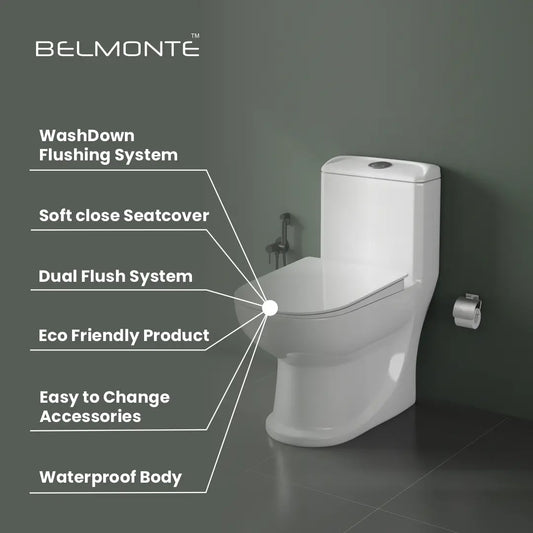 Ceramic One Piece Closet (Cardin) Belmonte Bath LLP
