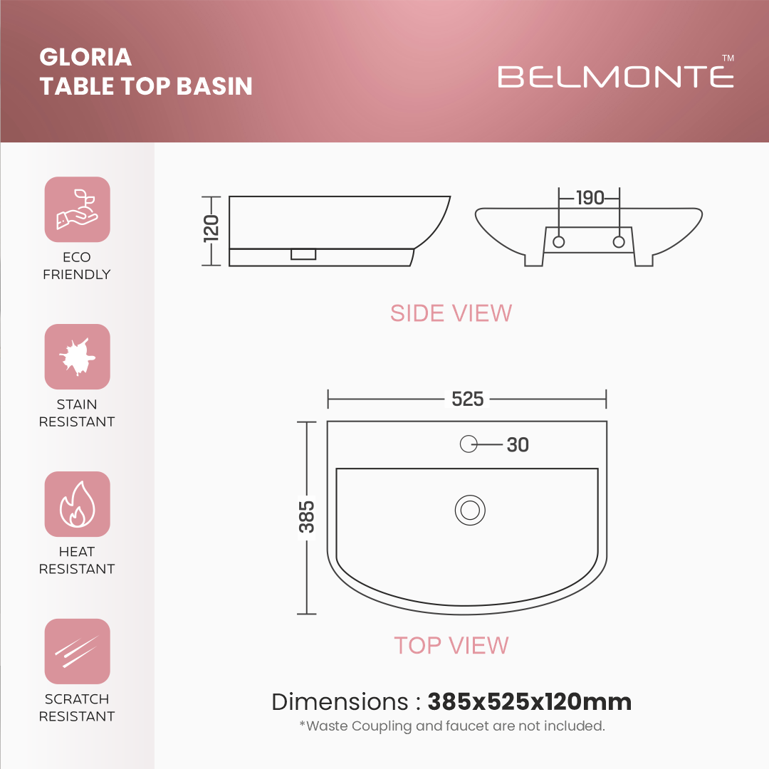 Ceramic Table Top Basin (Gloria)