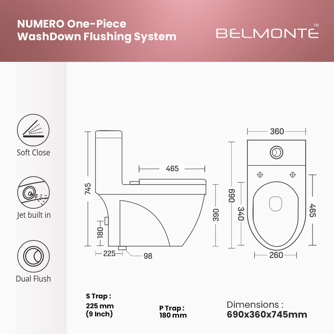 Ceramic Commode Toilet (Numero)