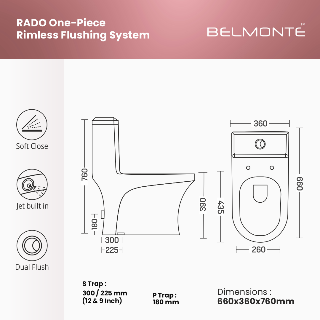 Ceramic Western Toilet (Rado)