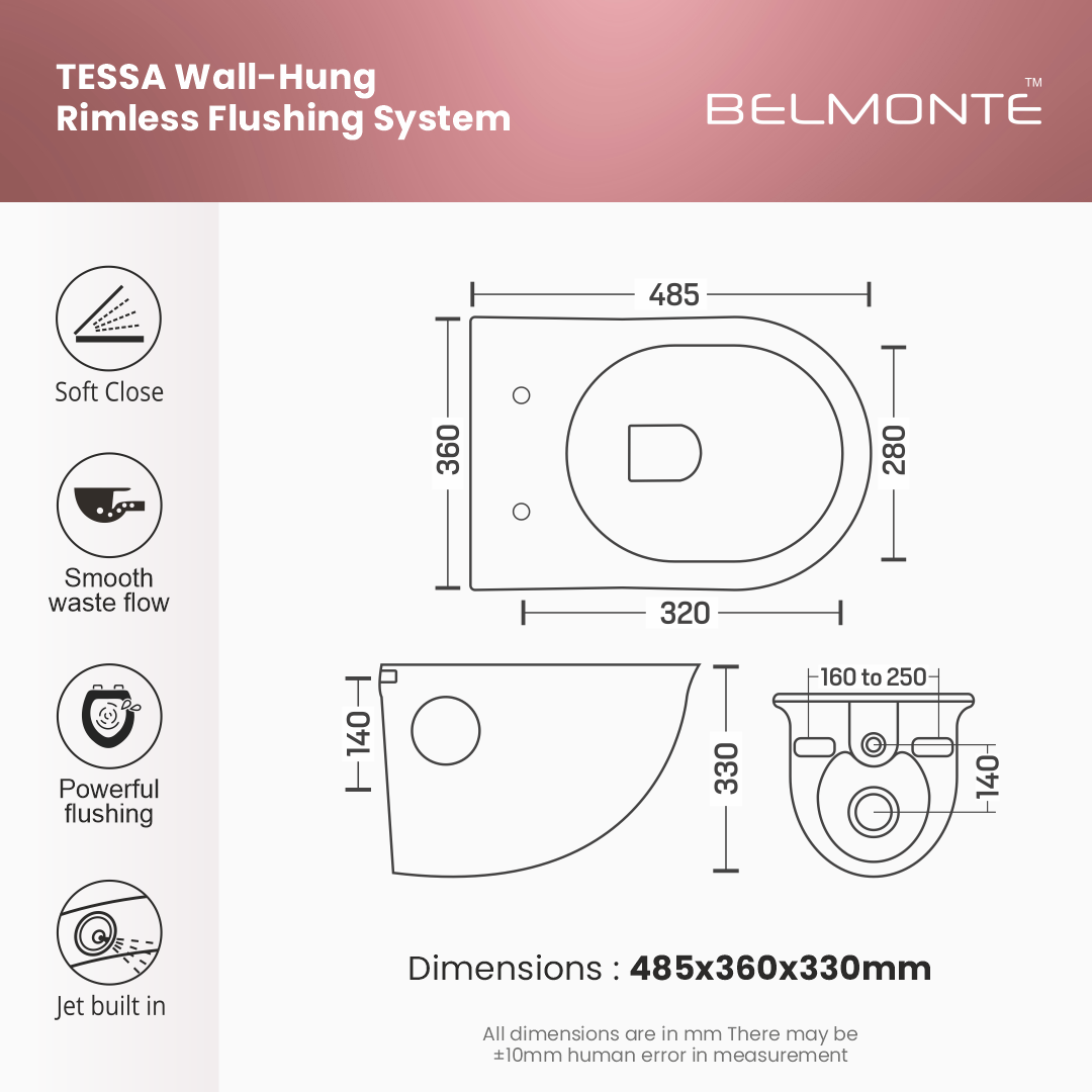 Wall Hung Wc (Tessa)