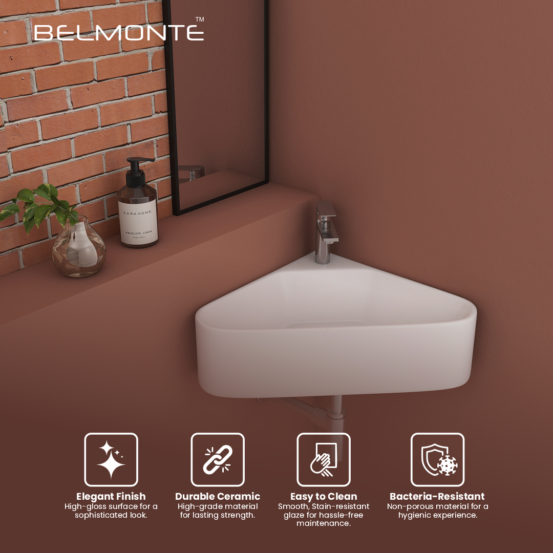 Ceramic Corner Basin (Trio)