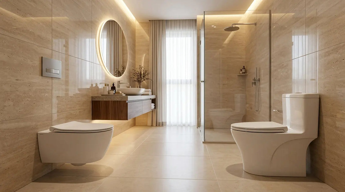 Wall Hung Toilet vs Floor Mounted Commode: Space Saving, Cost & Maintenance Guide (2026) Belmonte Bath LLP