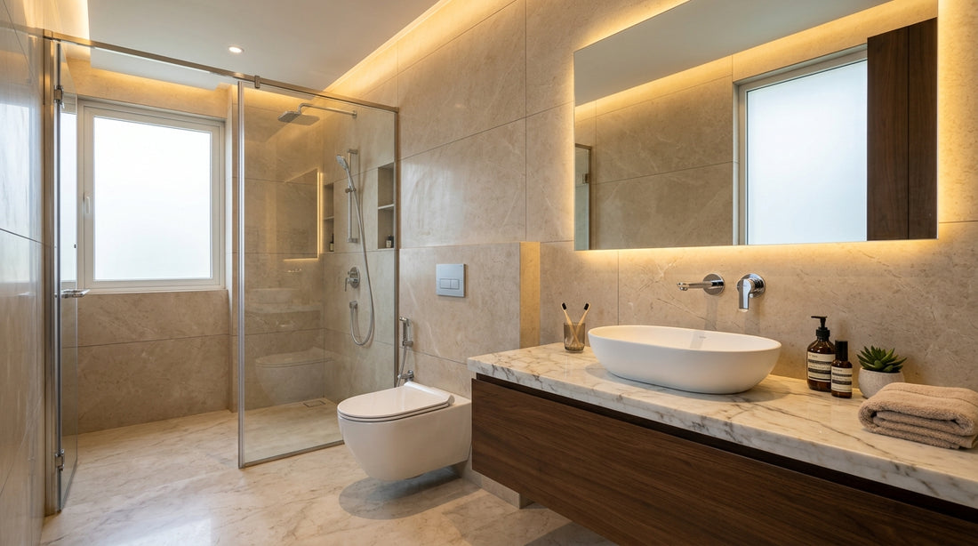 Siphonic vs Washdown Toilet Flush System - Modern Bathroom with Belmonte Toilet and Basin | Belmonte Bath