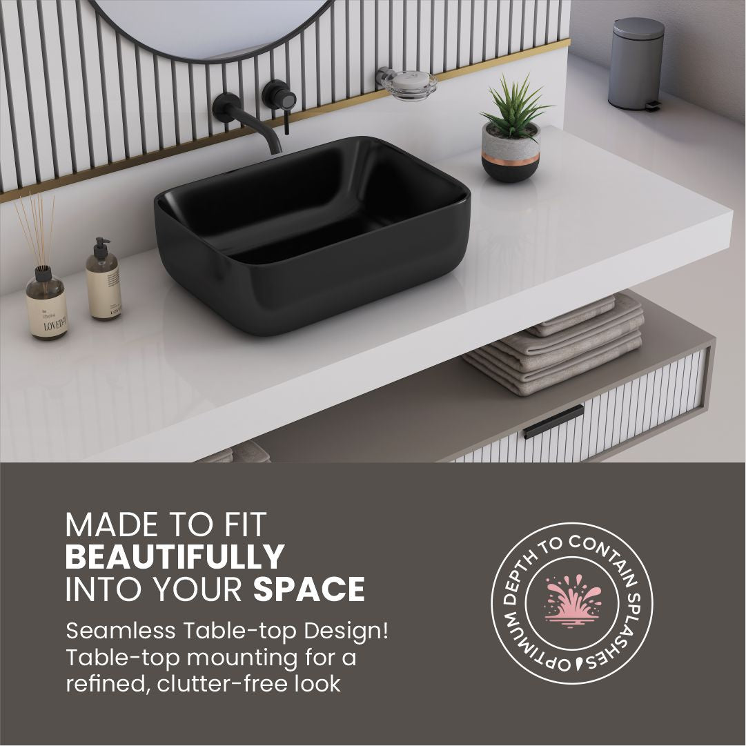 Black Table Top Basin Antila