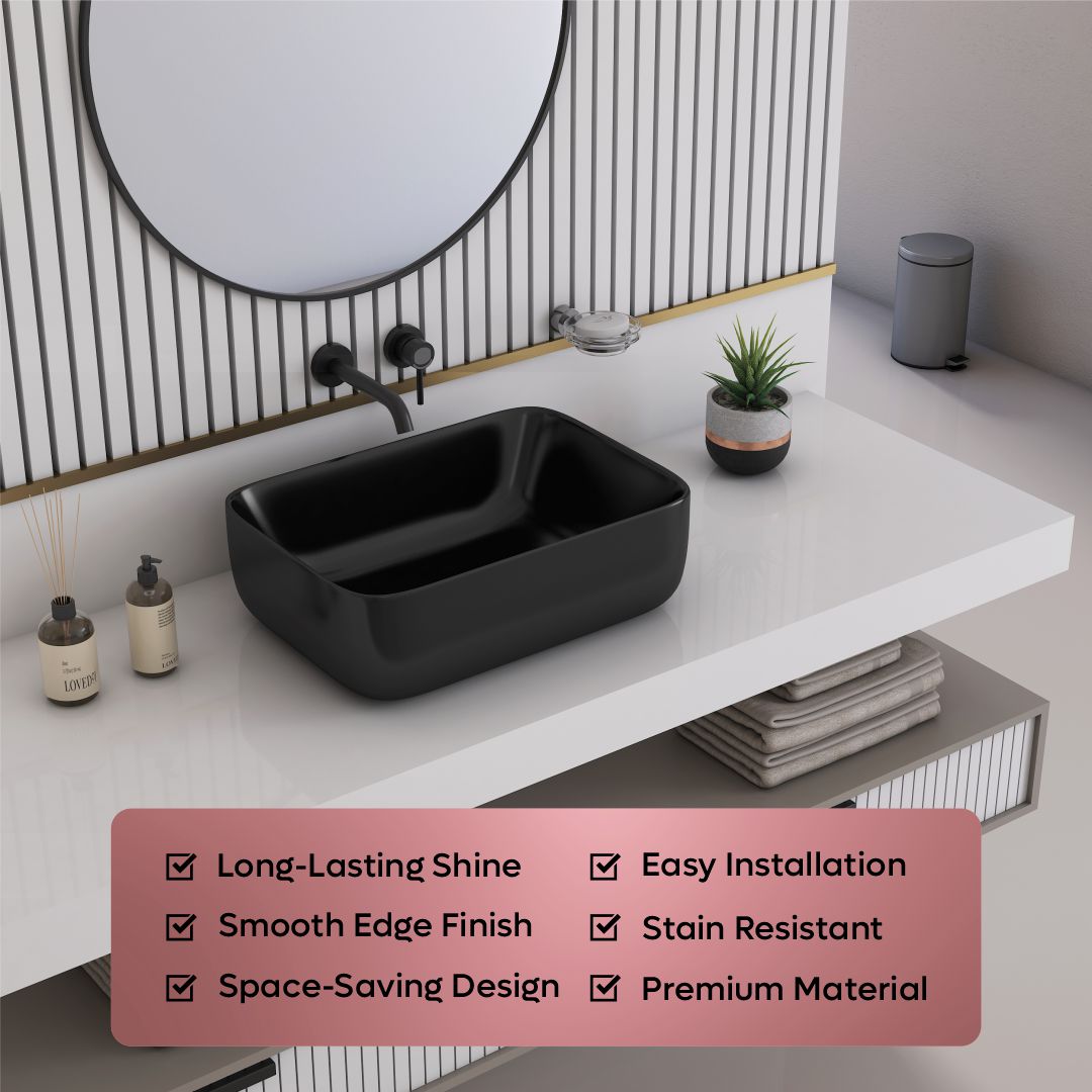 Black Table Top Basin Antila