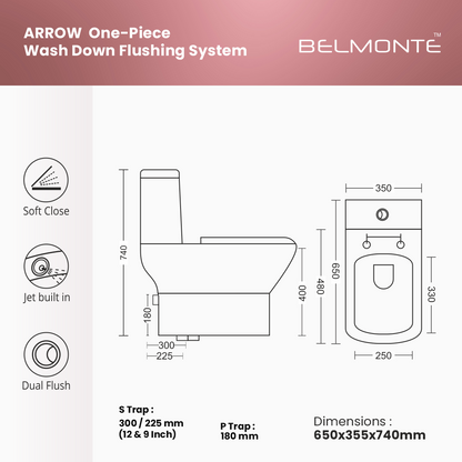 Ceramic Commode Toilet (Arrow)