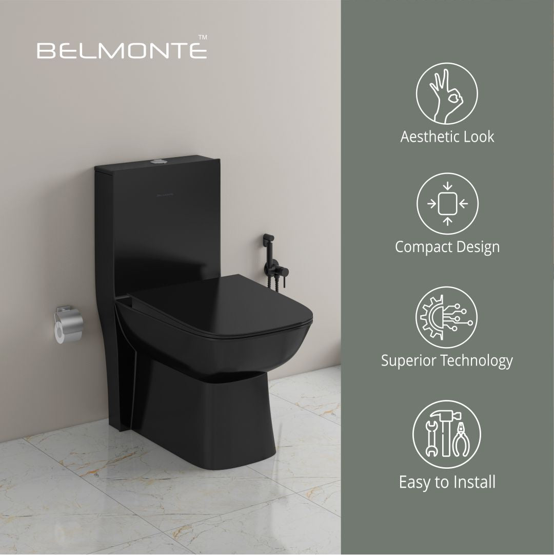 Black Ceramic Commode (Athos Op)