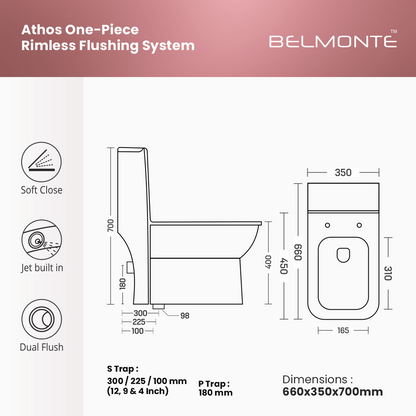 Ceramic Single Piece Closet (Athos)