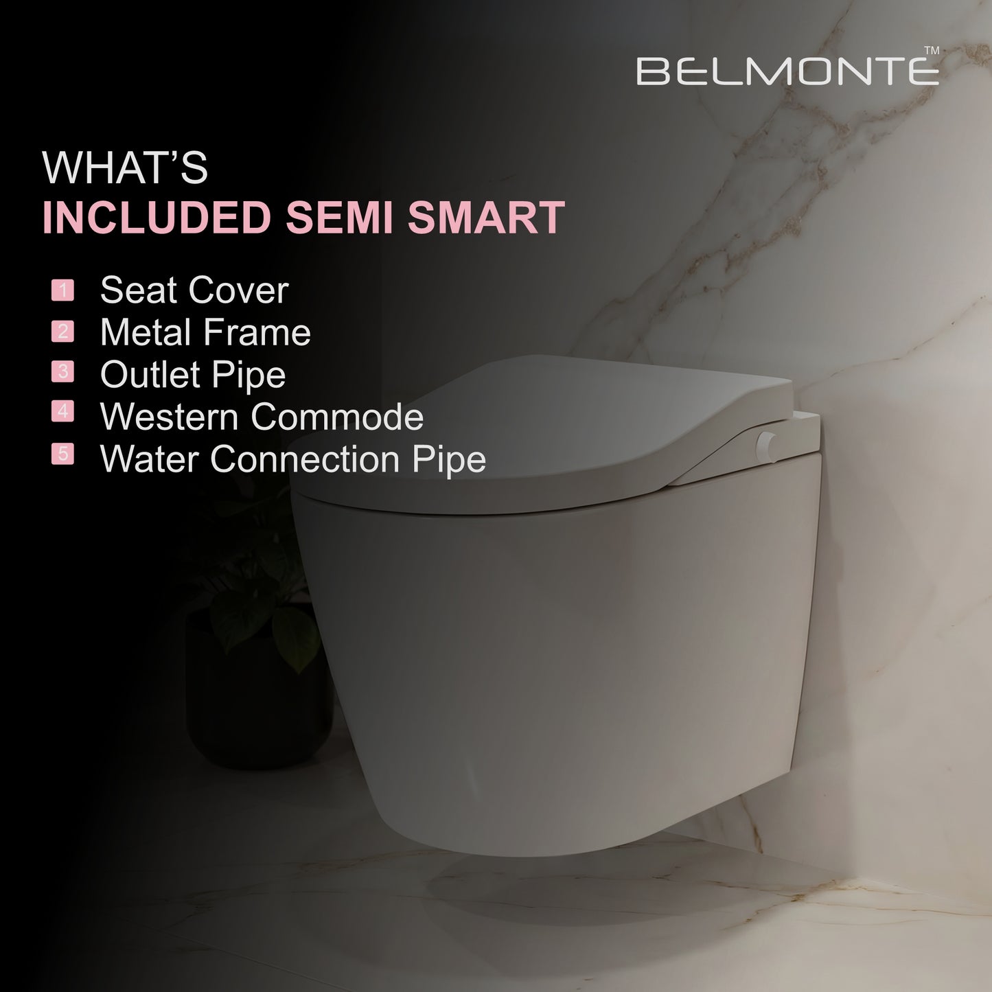 Wall Hung Toilet (Semi Smart)