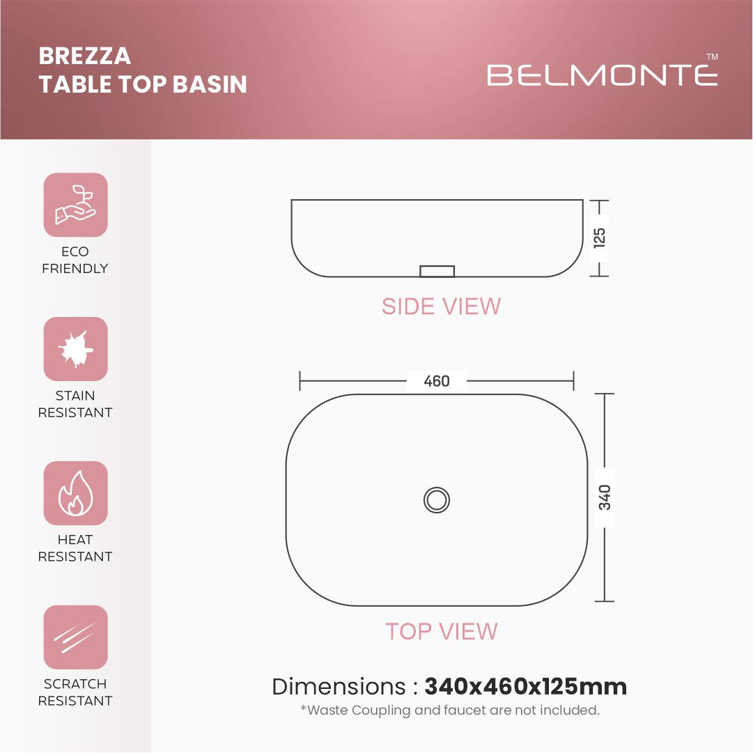Black Counter Top Basin (Brezza TT)