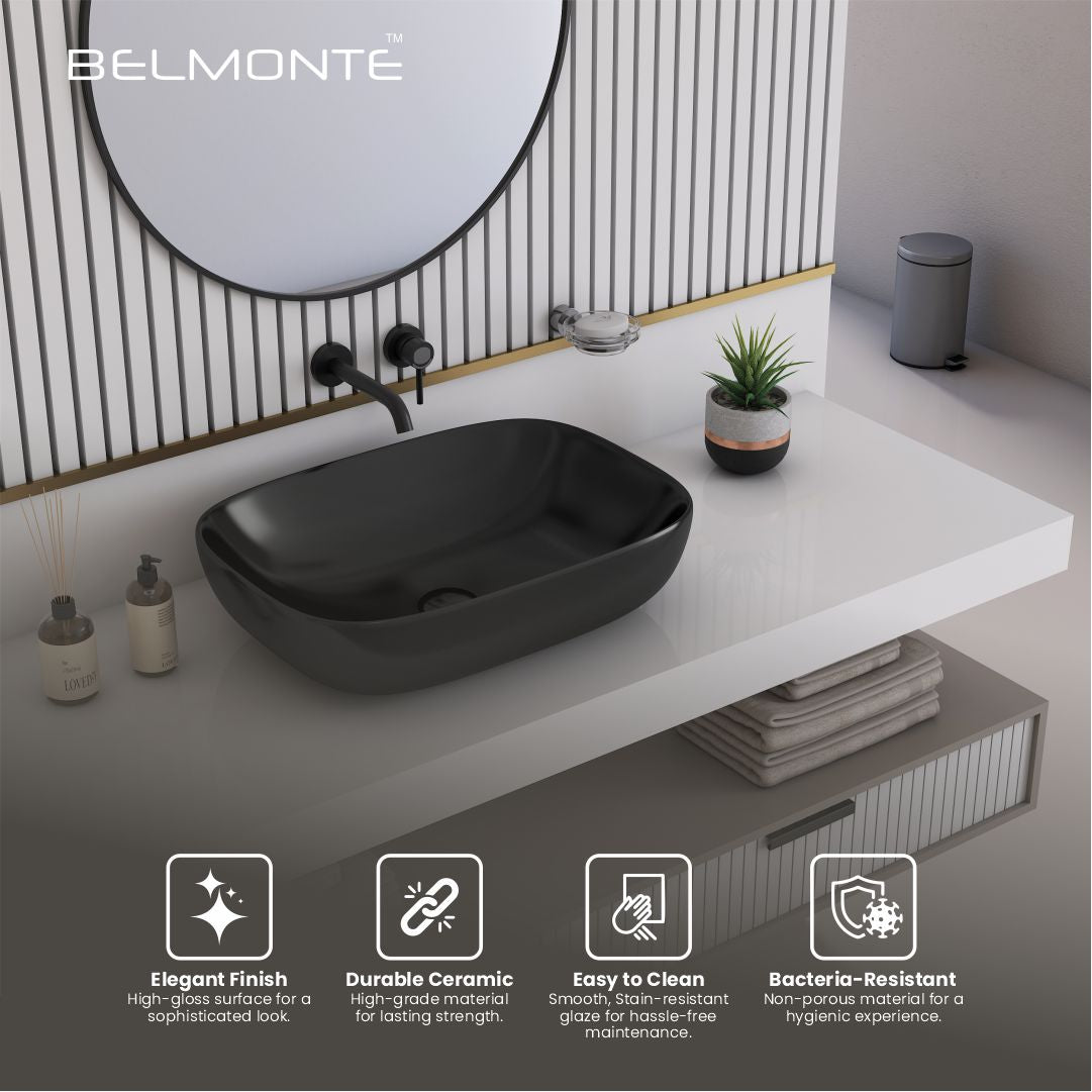 Black Counter Top Basin (Brezza TT)