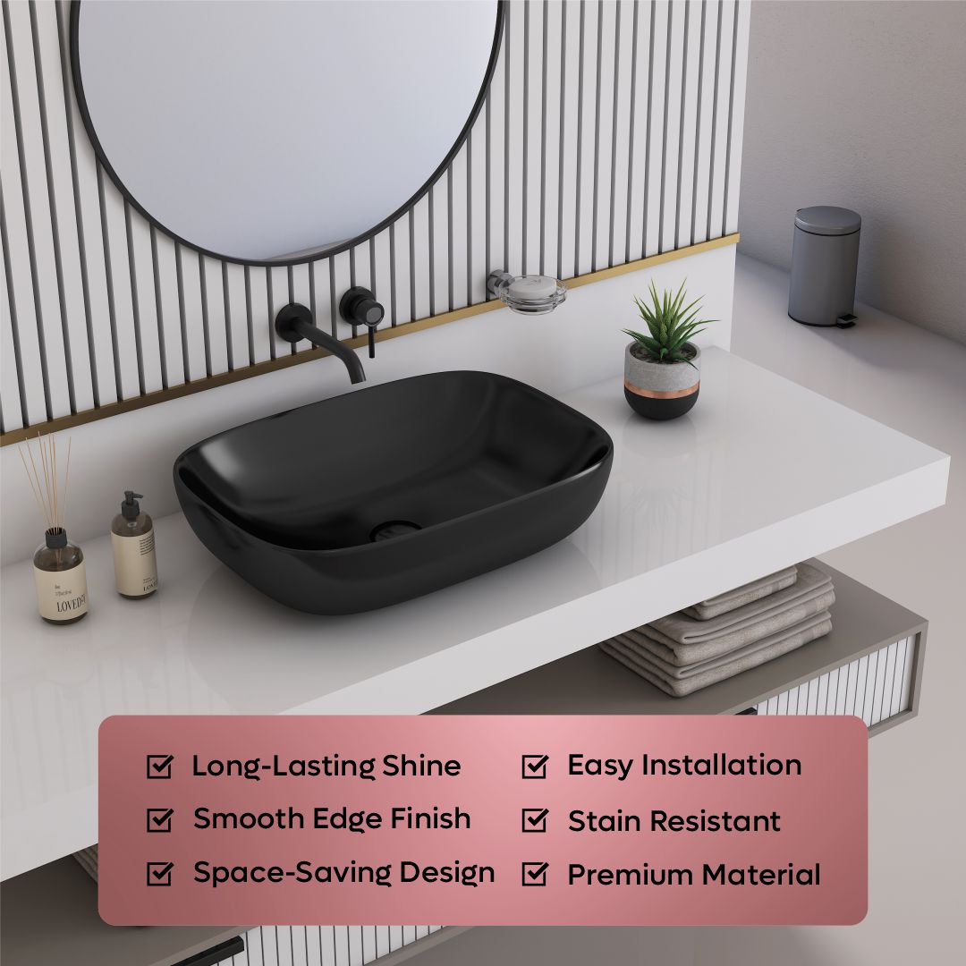 Black Counter Top Basin (Brezza TT)