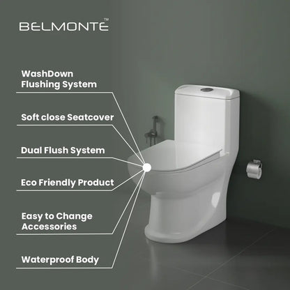 Ceramic One Piece Closet (Cardin) Belmonte Bath LLP