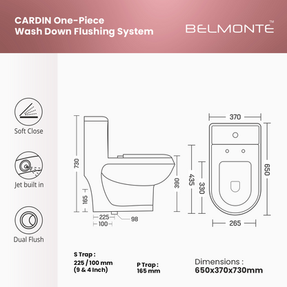 Ceramic One Piece Closet (Cardin)