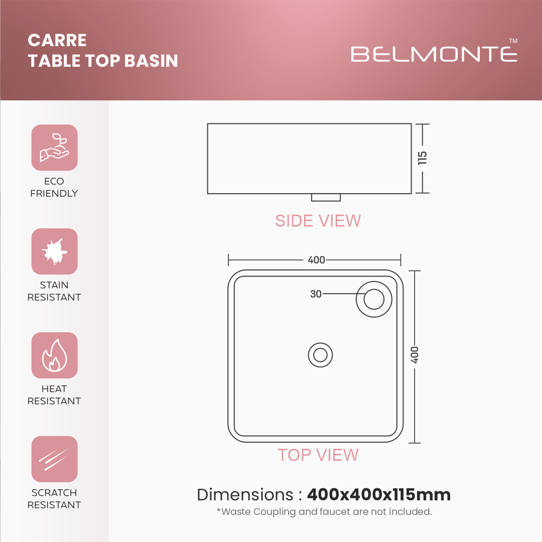 Table Top Basin (Carre)