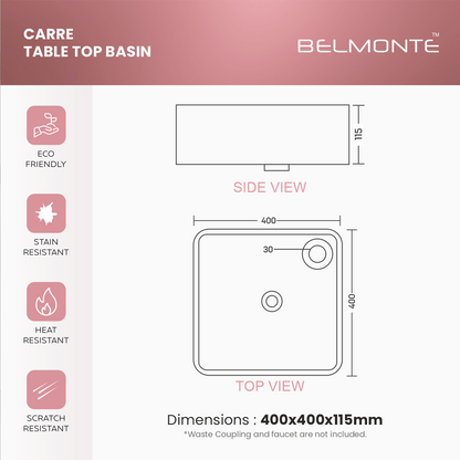 Table Top Basin (Carre)