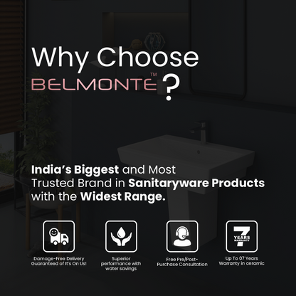 Ceramic Basin With Half Pedestal Set (Casa)