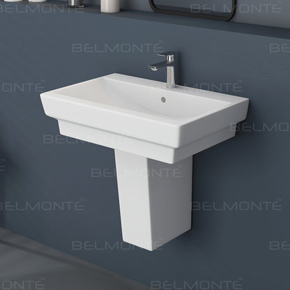 Ceramic Basin With Half Pedestal Set (Casa)