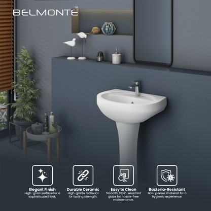 Ceramic Wash Basin Pedestal Set (Cera)