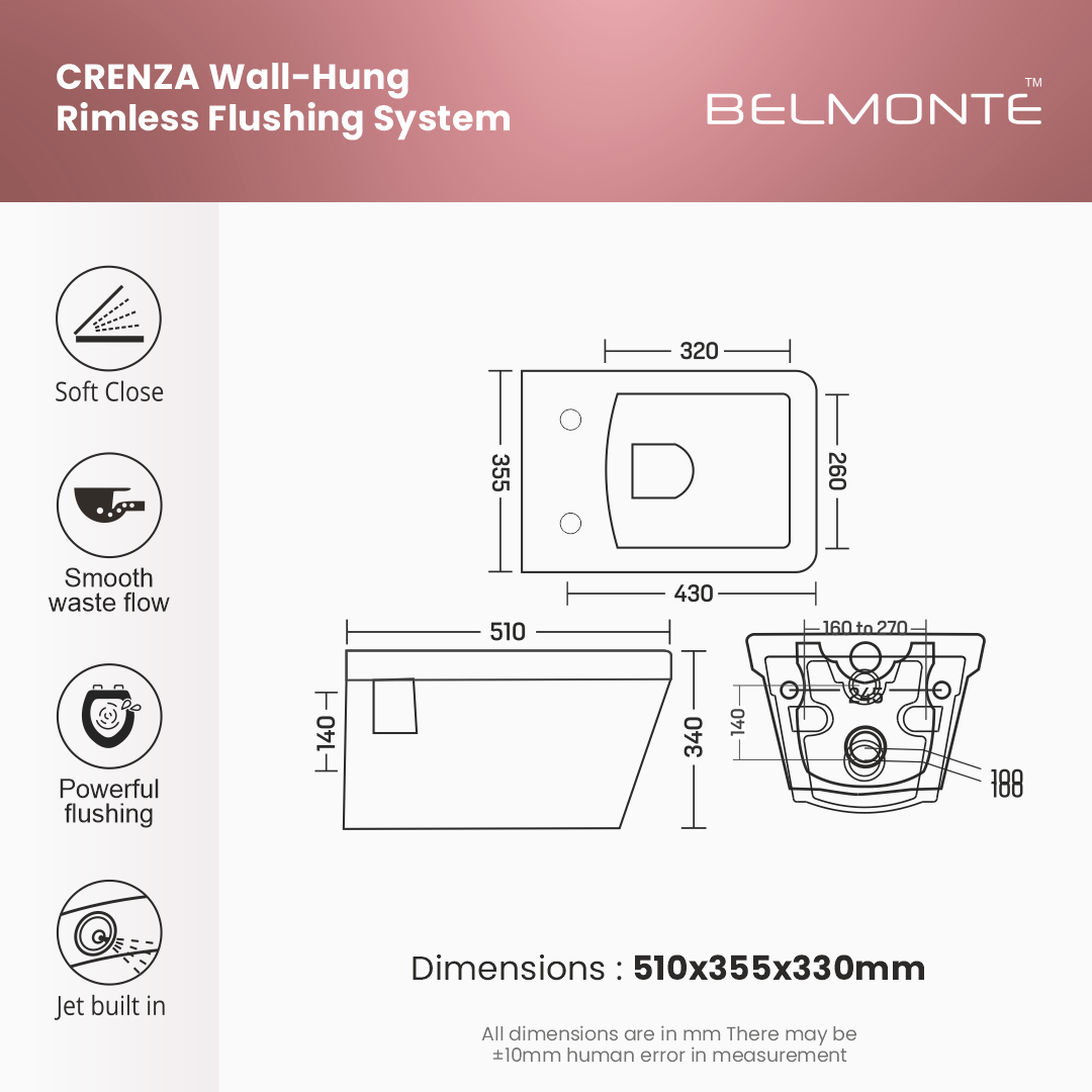 Wall Hung Toilet (Crenza)
