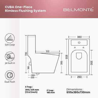 Single Piece Water Closet (Cuba)