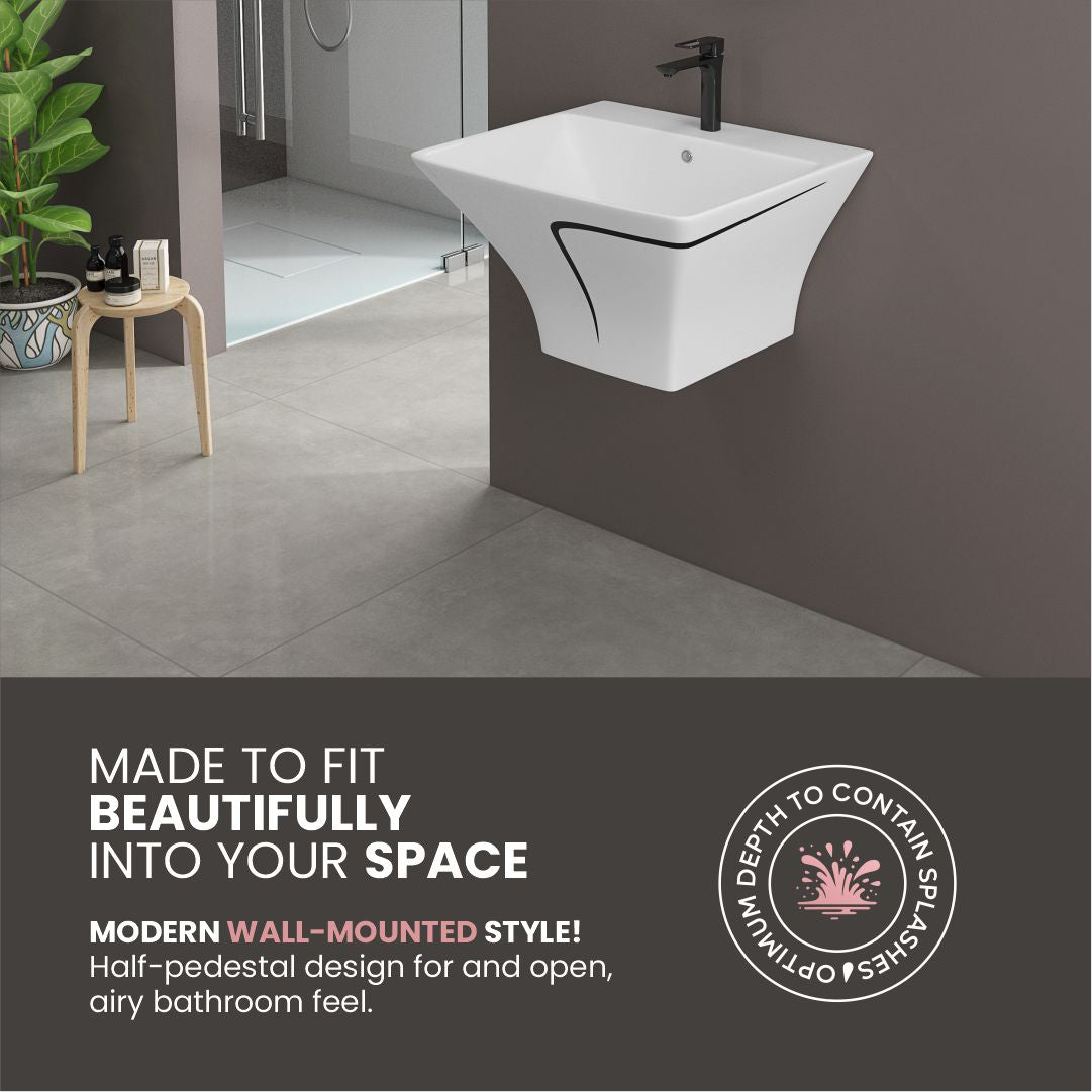 Designer One Piece Half Basin (Cubix 18)