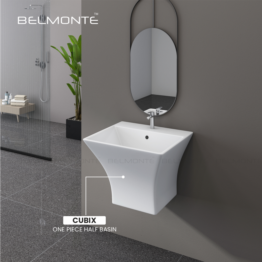 Single Piece Half Basin (Cubix)