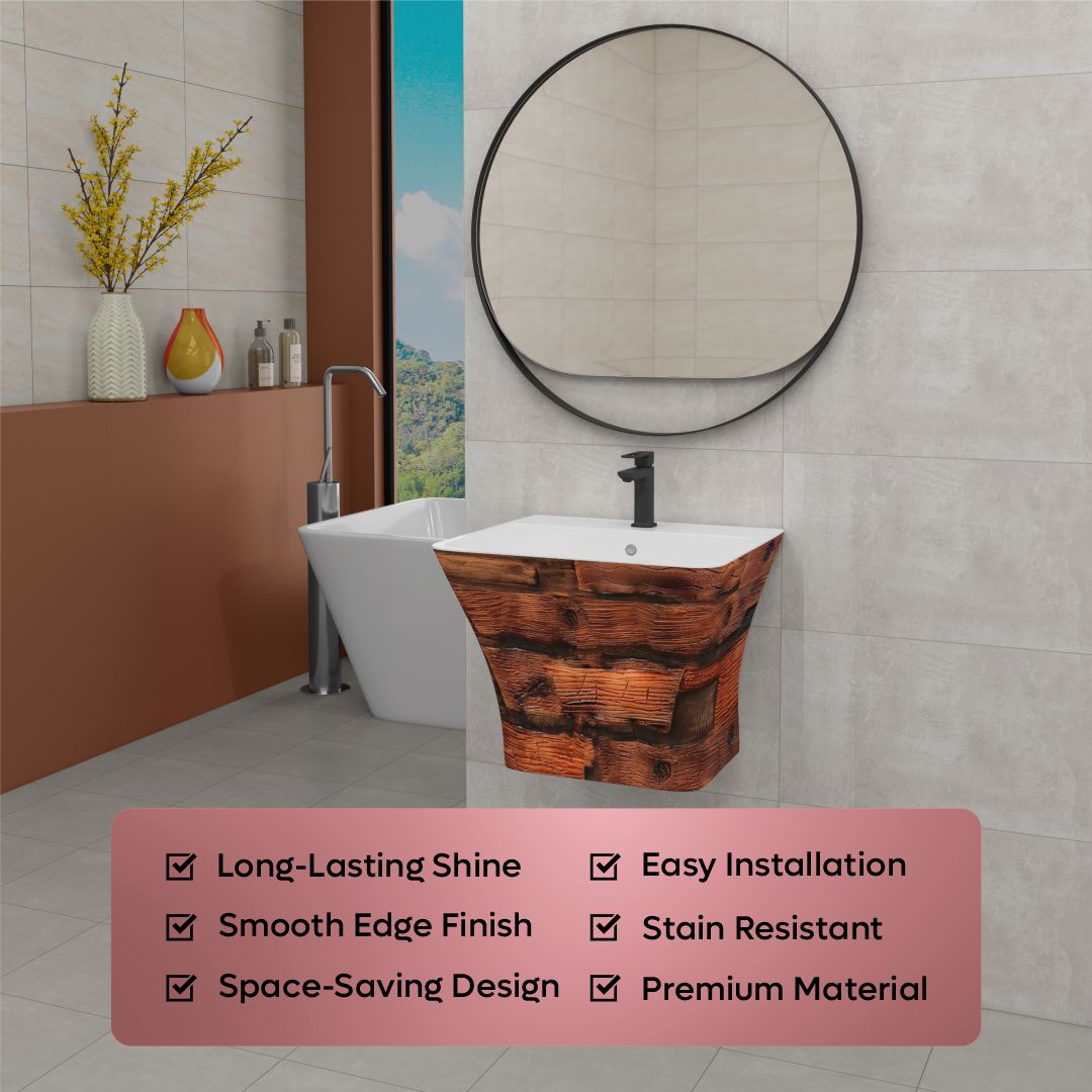 Designer One Piece Half Basin (Cubix 03)