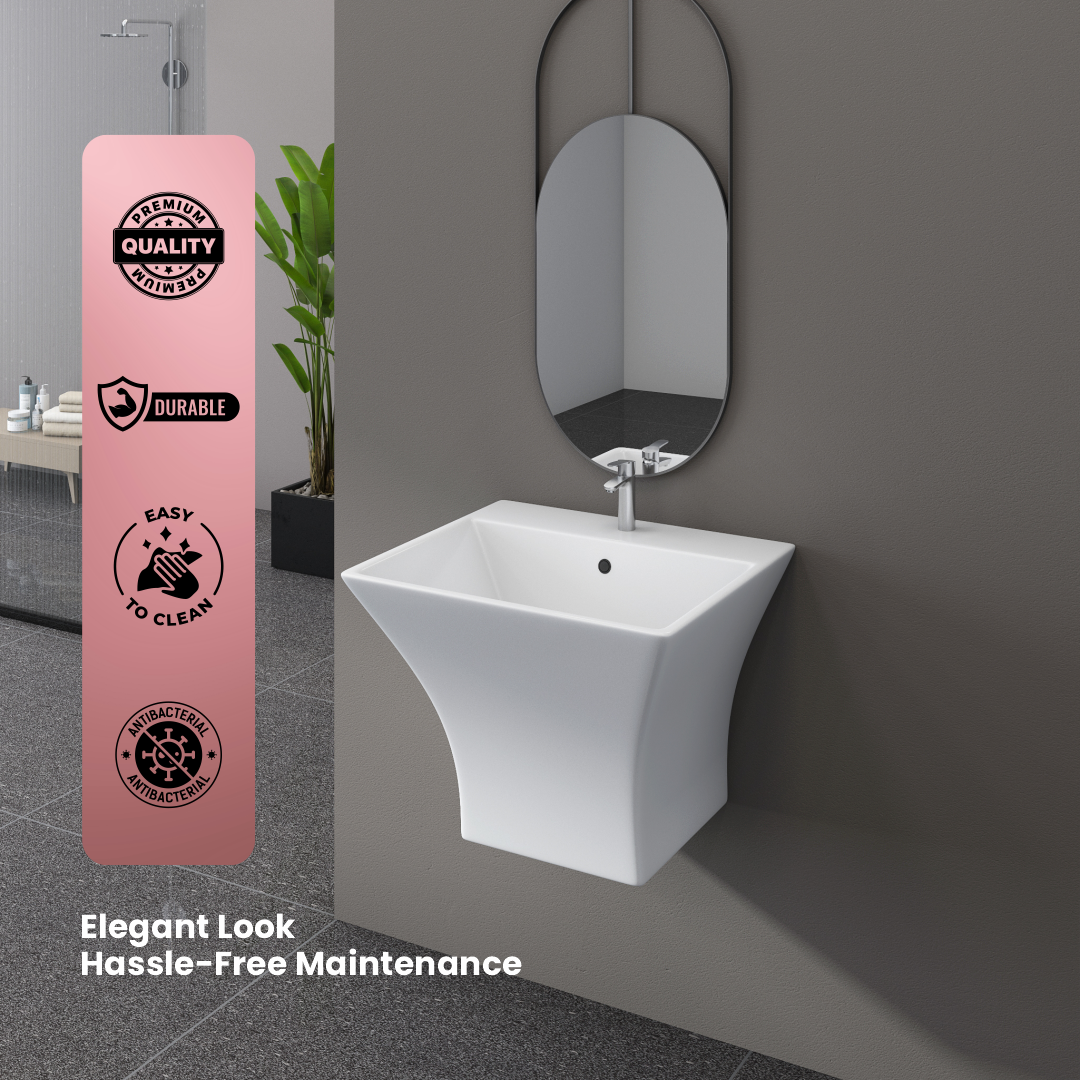 Single Piece Half Basin (Cubix)