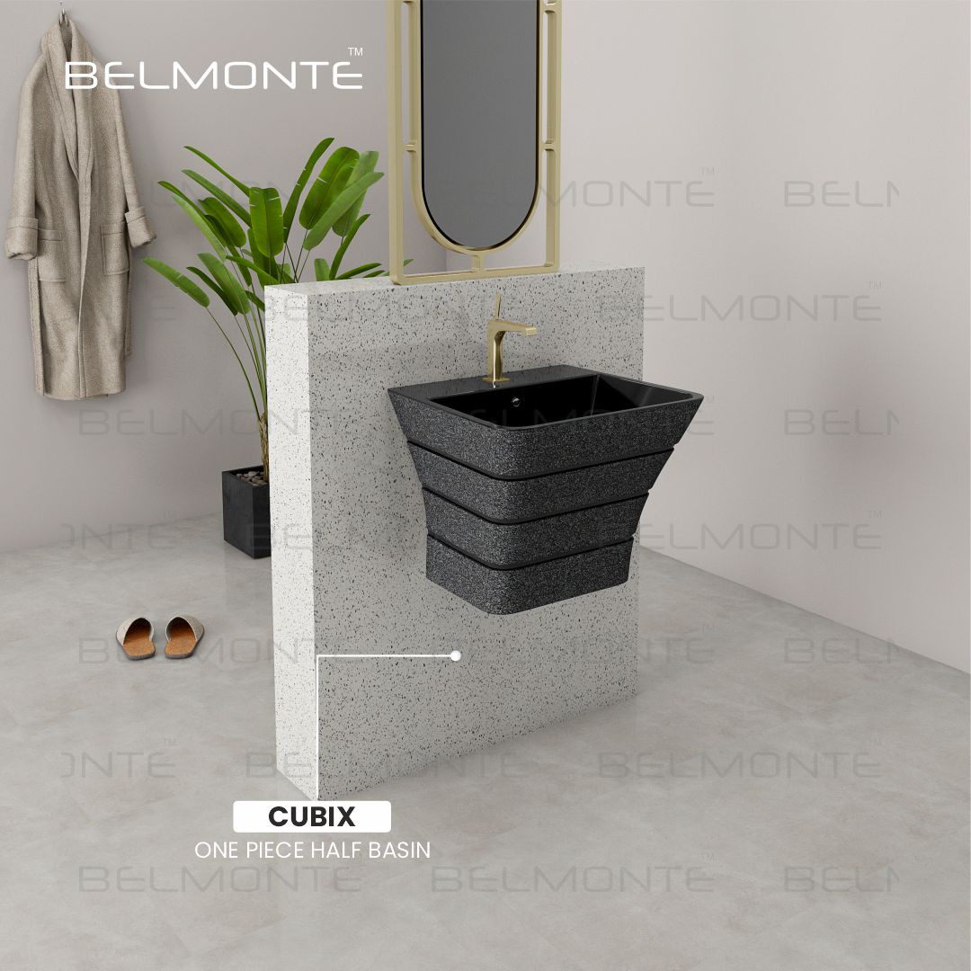 Designer One Piece Half Basin (Cubix 05)
