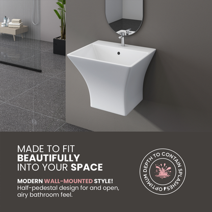 Single Piece Half Basin (Cubix)