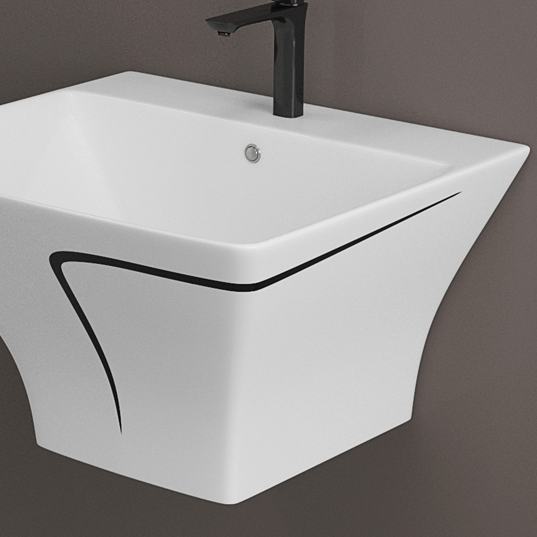 Designer One Piece Half Basin (Cubix 18)