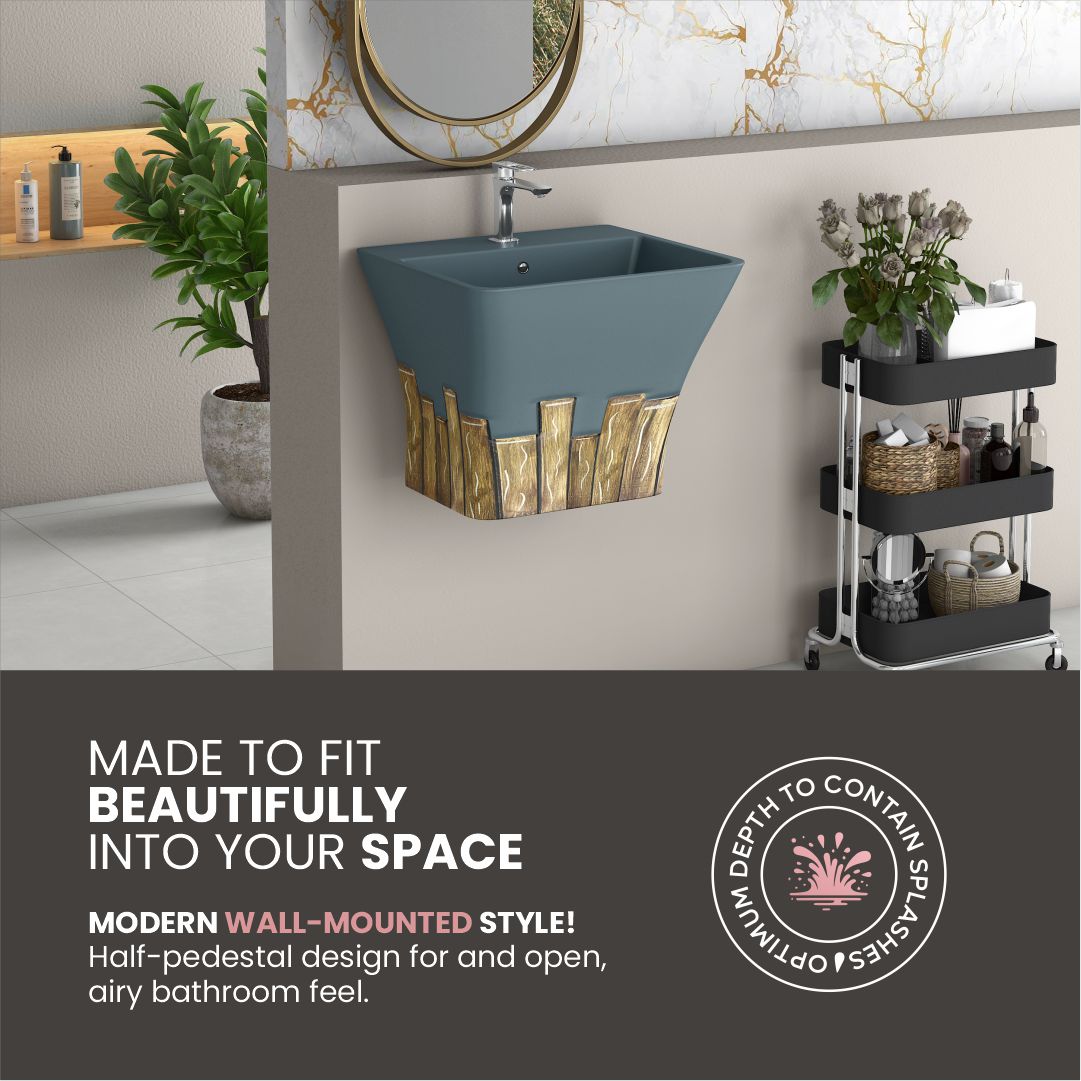 Designer One Piece Half Basin (Cubix 23)