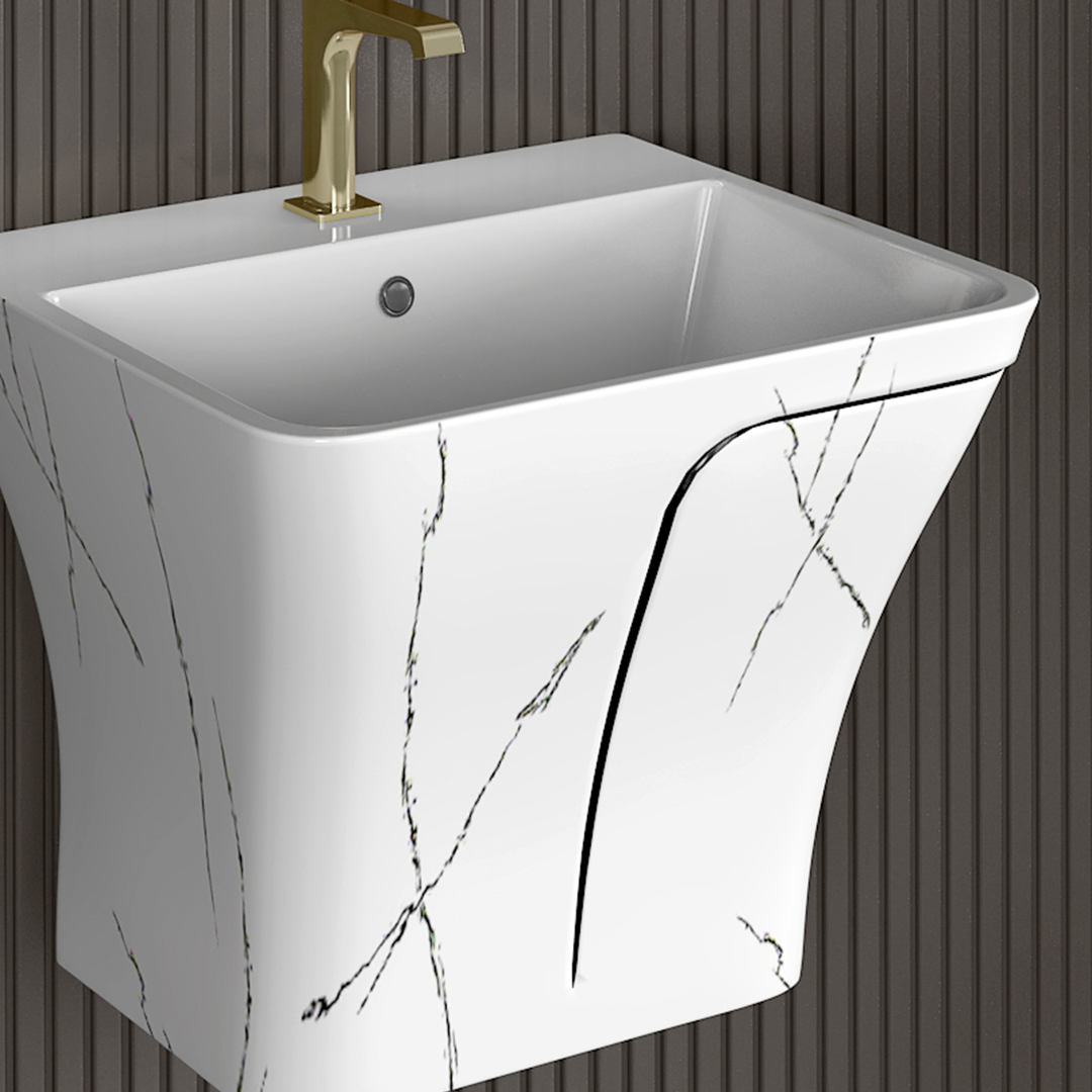 Designer One Piece Half Basin (Cubix 37)