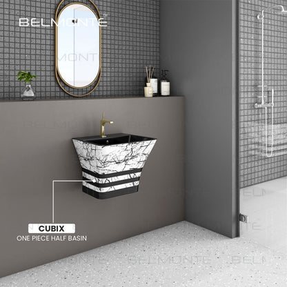 Designer One Piece Half Basin (Cubix 56)