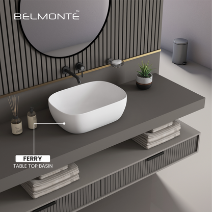 Ceramic Counter Top Basin Small Size (Ferry)
