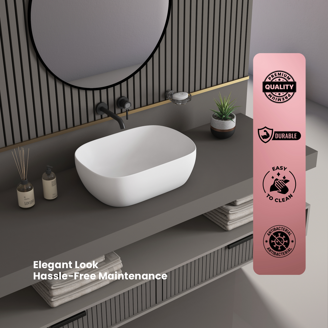 Ceramic Counter Top Basin Small Size (Ferry)