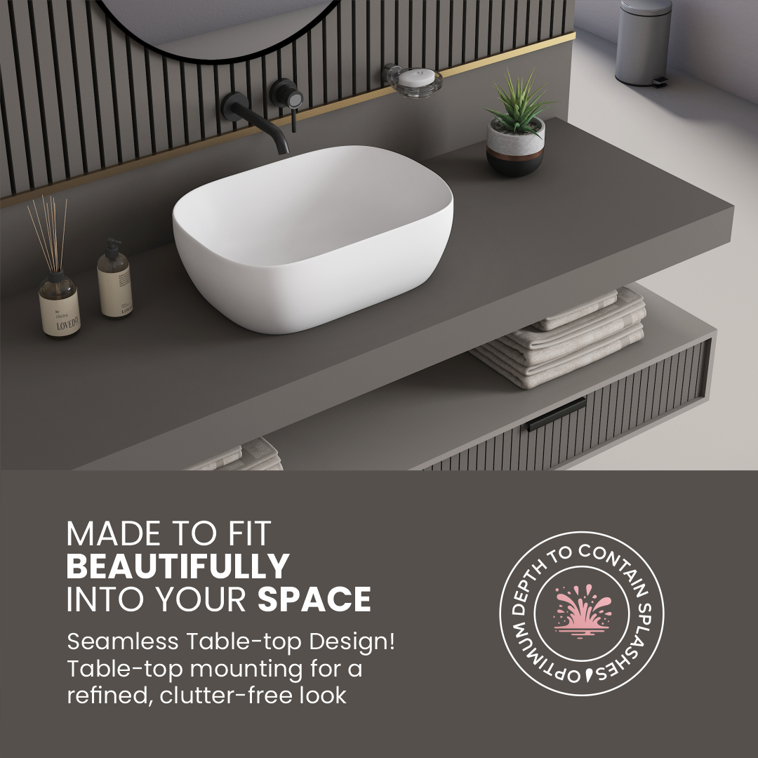Ceramic Counter Top Basin Small Size (Ferry)