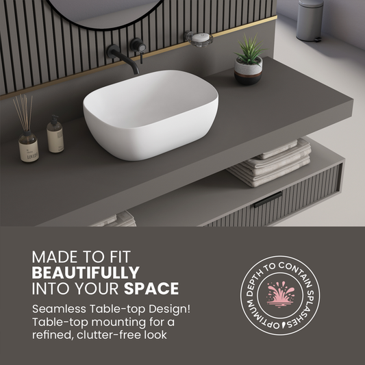 Ceramic Counter Top Basin Small Size (Ferry)