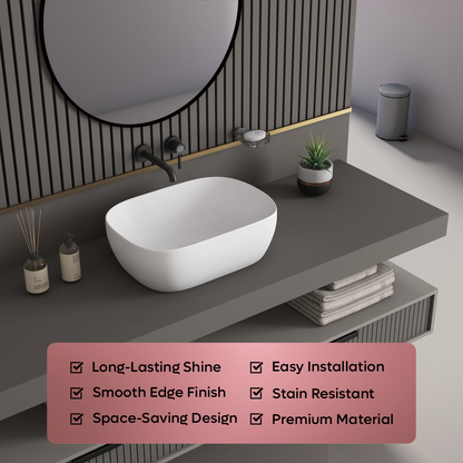 Ceramic Counter Top Basin Small Size (Ferry)