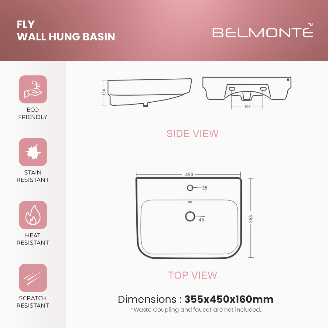 Ceramic Wash Basin (Fly)
