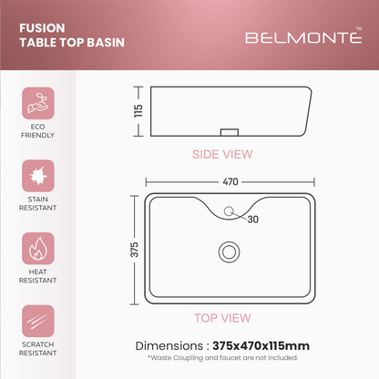 Ceramic Table Top Basin (Fusion)