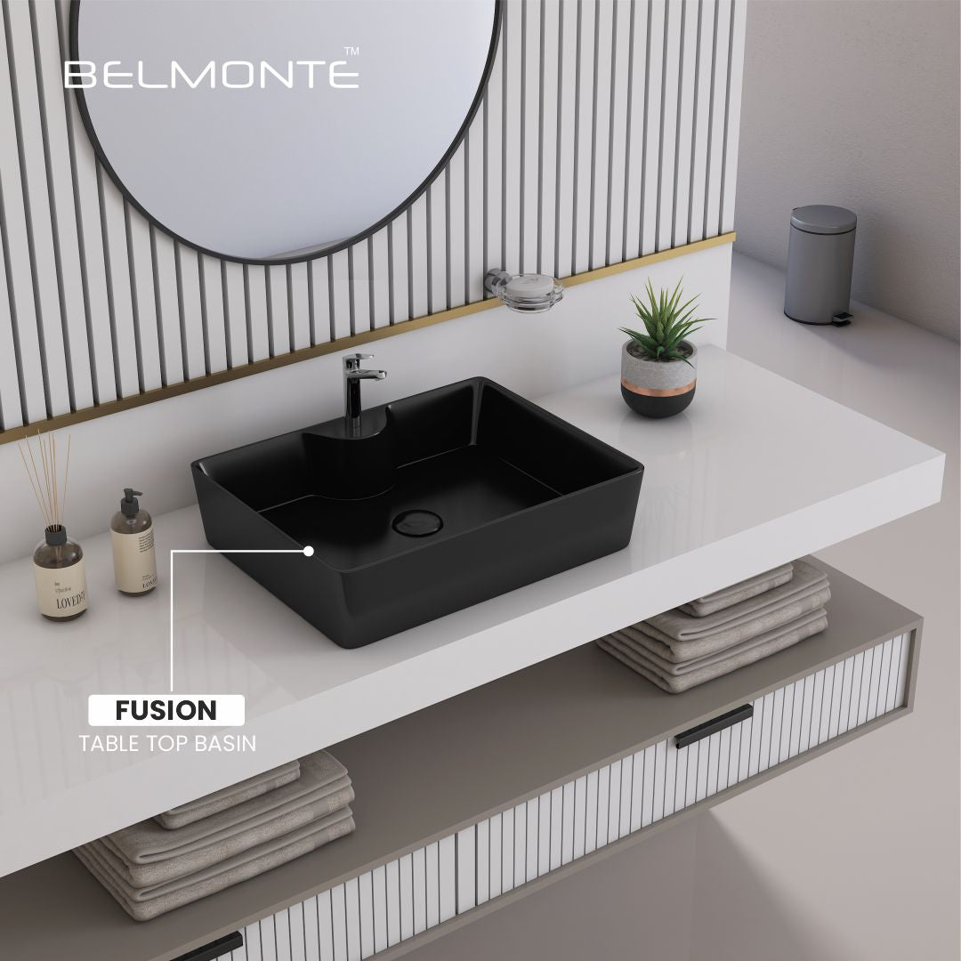 Black Table Top Basin (Fusion)