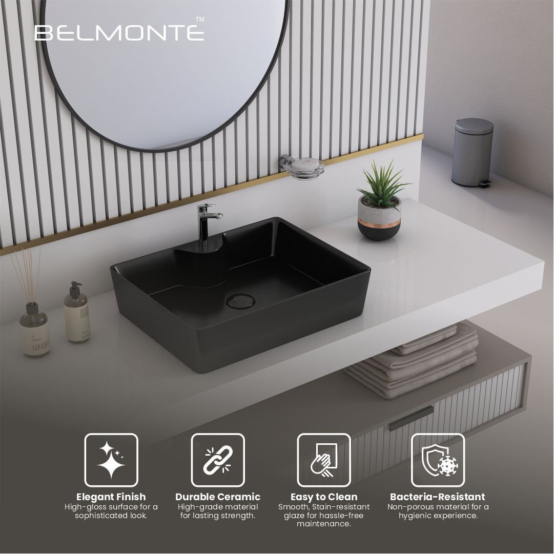 Black Table Top Basin (Fusion)