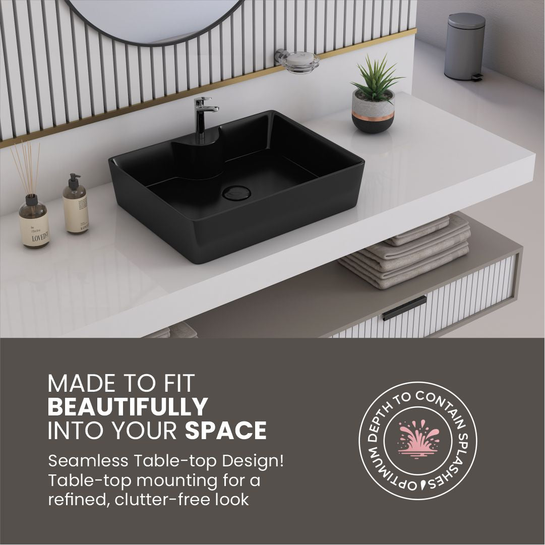 Black Table Top Basin (Fusion)