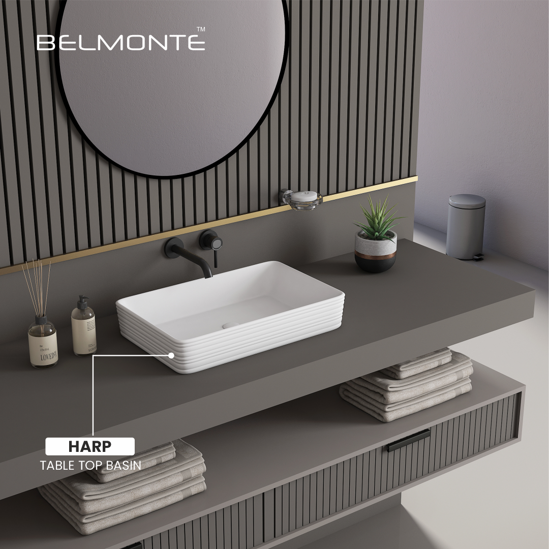 Ceramic Table Top Basin (Harp)