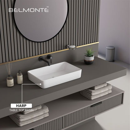 Ceramic Table Top Basin (Harp)