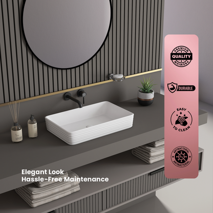 Ceramic Table Top Basin (Harp)